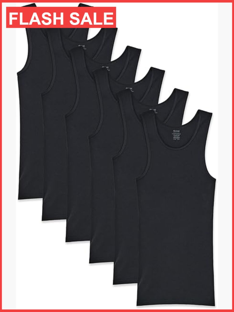 Men's Tank Tops Multipack - 6 Pack Undershirts Sleeveless